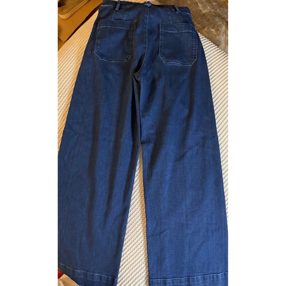 Pilcro and the Letterpress Anthropologie High Rise Wide Leg Jeans Dark Wash 30 - Picture 3 of 3